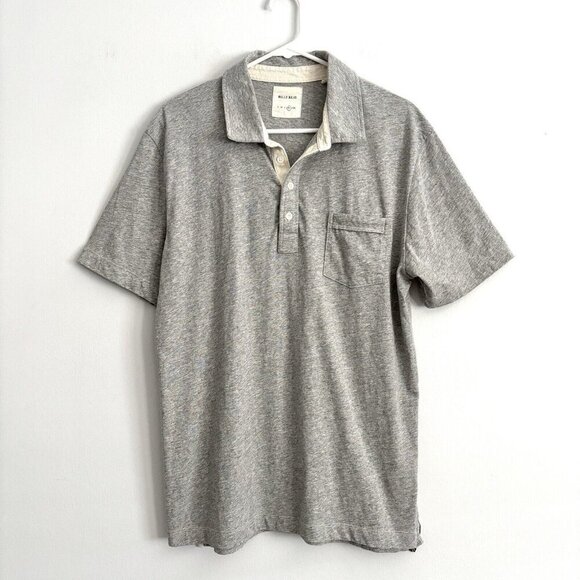 Billy Reid Gray Short Sleeve Polo Shirt with Chest Pocket Men’s Size XL - Picture 1 of 7